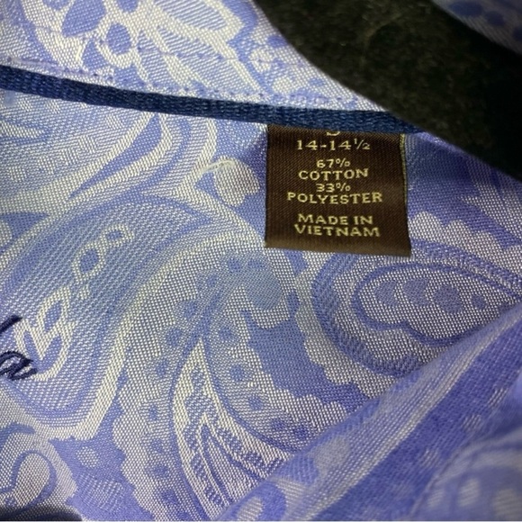 Mens Blue Dress Shirt Button Down - Picture 5 of 5